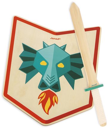 Set du chevalier dragon en bois Janod