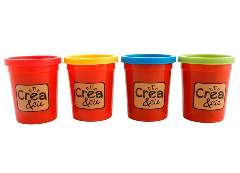 Pâte à modeler Créa & Cie 4 pots couleurs primaires