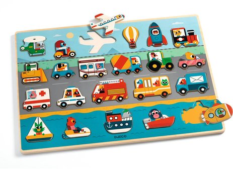 Puzzlo Vroom Djeco, 22 pièces