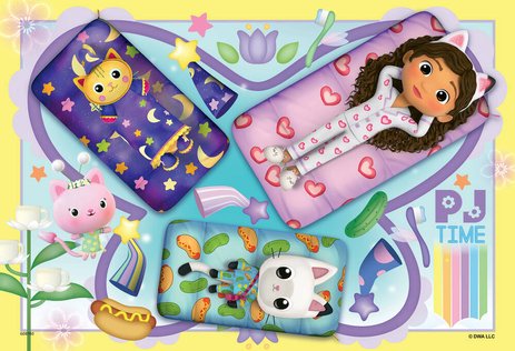 Puzzles 2 x 12 pièces Gabby Soirée pyjama Ravensburger