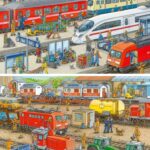 Puzzles 2 x 24 pièces Tumulte à la gare Ravensburger