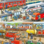 Puzzles 2 x 24 pièces Tumulte à la gare Ravensburger