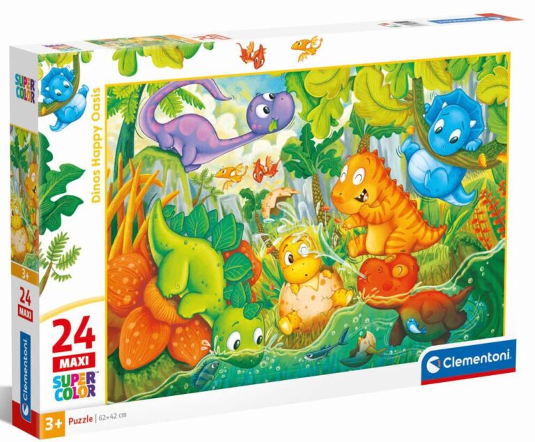 Puzzle Maxi 24 pièces Dinos Happy Oasis Clementoni