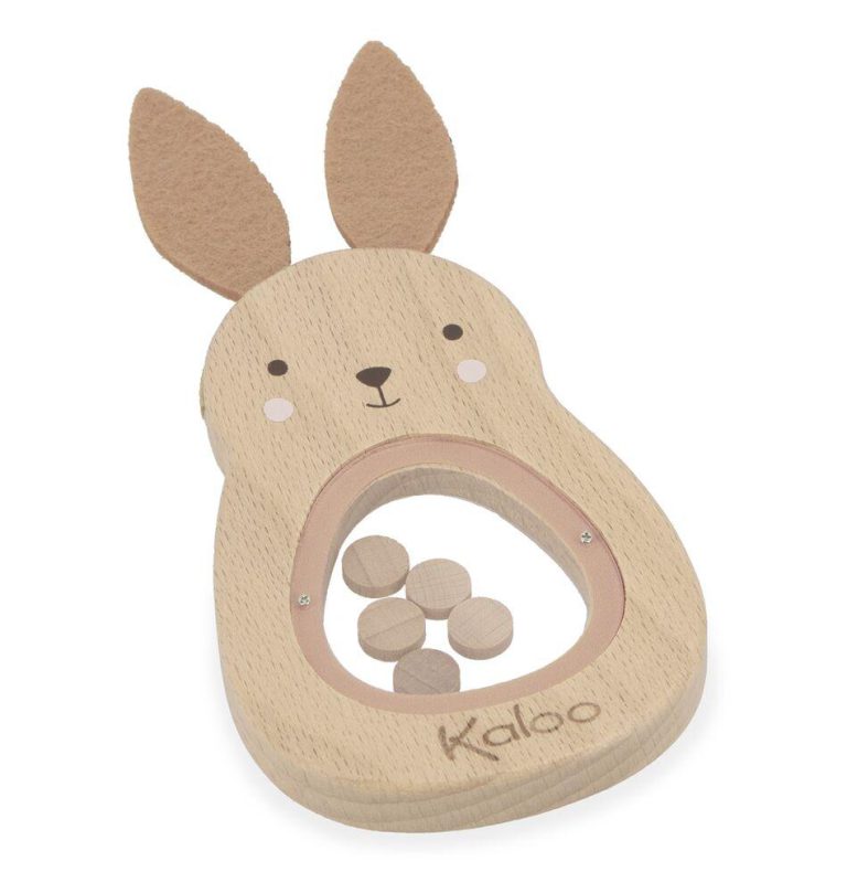 Hochet à Sons en Bois Kaloo (Lapin, Éléphant, Souris)