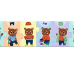 Puzzle frise Nounours s'habille Djeco, 10 pièces