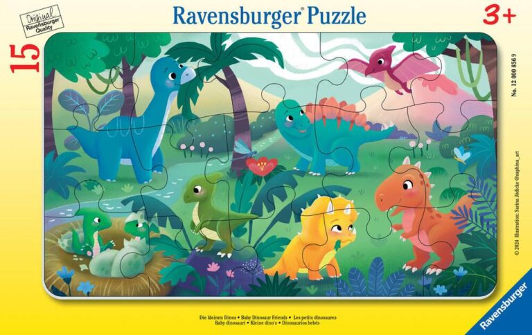 Puzzle Cadre 15 pièces Les Petits Dinosaures Ravensburger