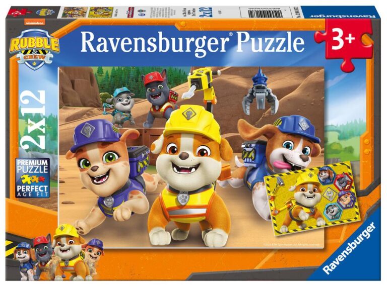 Puzzles 2 x 12 pièces Rubble et son équipe Ravensburger