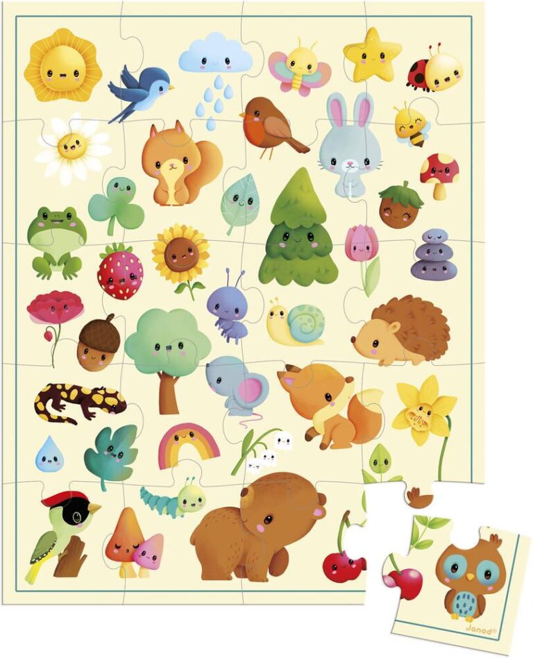 Puzzle imagier de la Nature Janod, 20 pièces