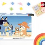 Puzzle Cadre 15 pièces Bluey à la plage Nathan