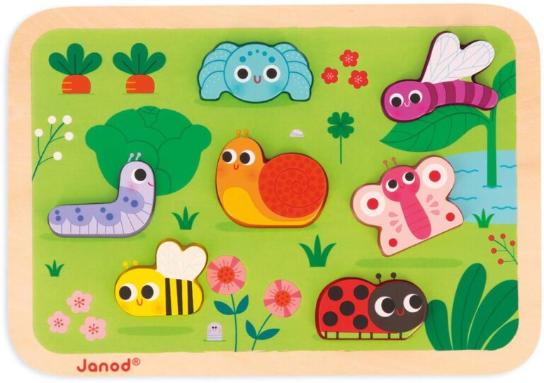 Chunky puzzle Le Jardin Janod, 7 pièces