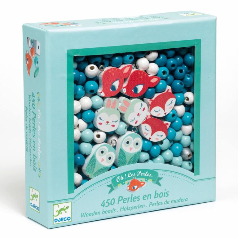 Coffret perles en bois Djeco Petits Animaux