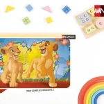 Puzzle Cadre 15 pièces Le Roi Lion Simba et Nala Nathan