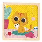 Coffret 3 puzzles Trio Janod, 9 pièces chacun