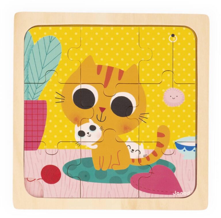 Coffret 3 puzzles Trio Janod, 9 pièces chacun