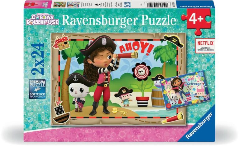 Puzzles 2 x 24 pièces Gabby La Fête des pirates Ravensburger