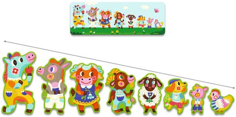 8 puzzles 2 pièces Grands et Petits Djeco