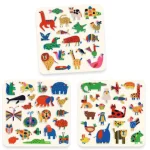 60 gommettes en feutrine Djeco Des Animaux Partout