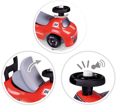 Porteur Auto Smoby rouge