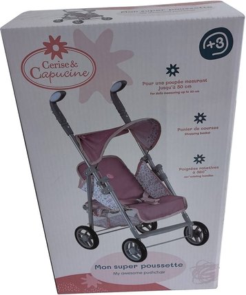 Poussette de poupée pliable Cerise & Capucine