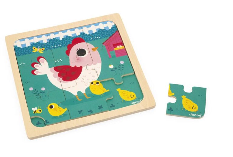 Puzzle Poulette Henriette Janod, 9 pièces