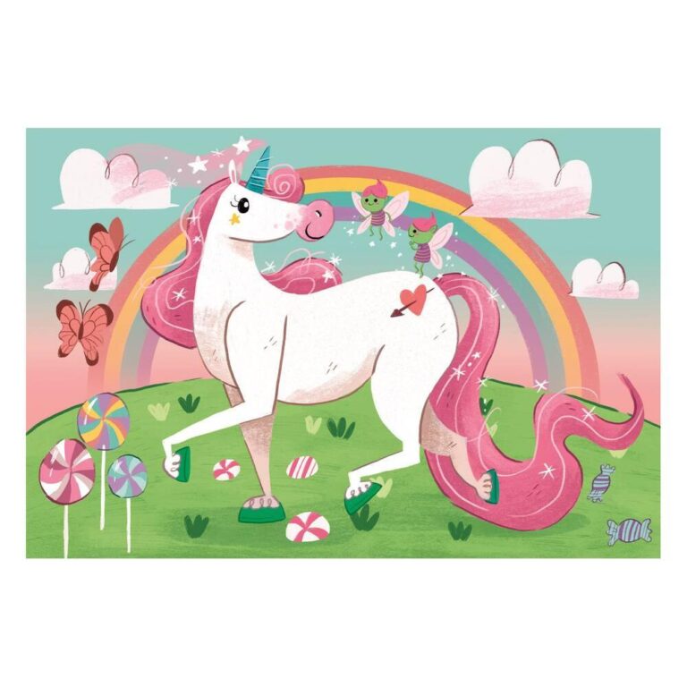 Puzzle Super Color 2 x 20 pièces Licornes Clementoni