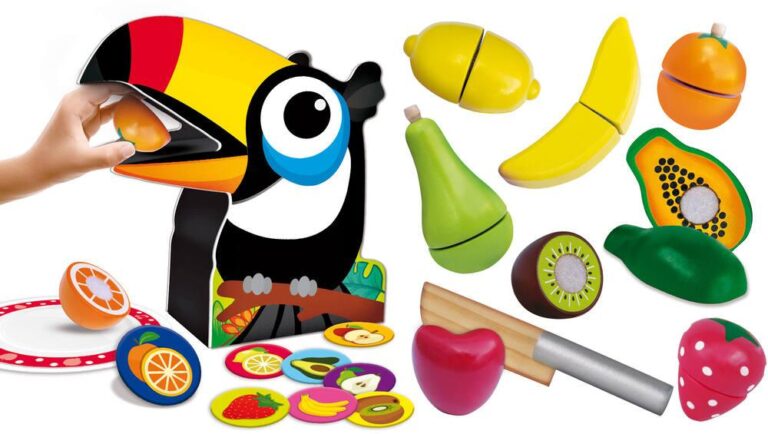 Le petit déjeuner du toucan à découper Montessori Lisciani