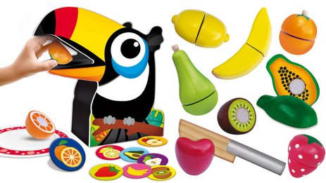 Le petit déjeuner du toucan à découper Montessori Lisciani