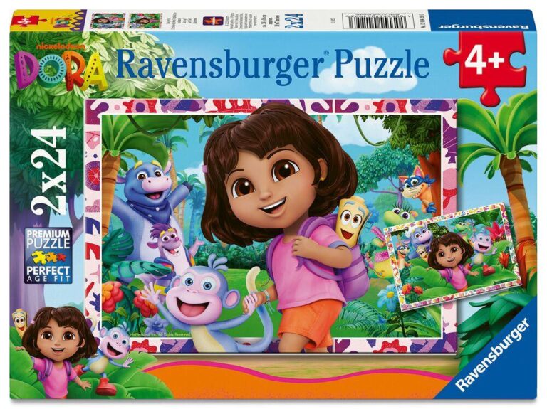 Puzzles 2 x 24 pièces Dora l&rsquo;exploratrice Ravensburger