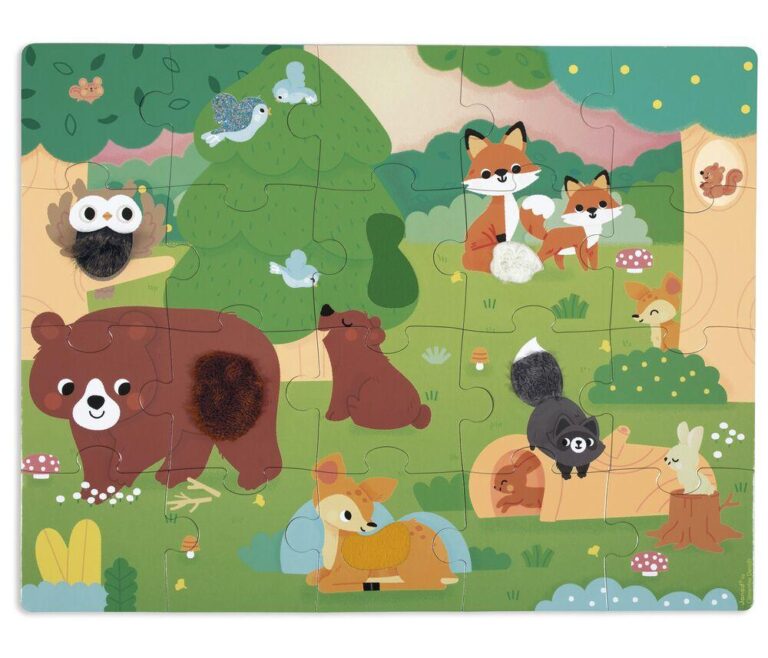 Puzzle tactile Forêt Janod, 20 pièces