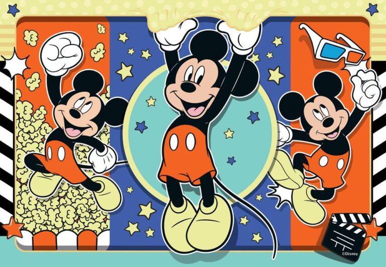 Puzzles 2 x 24 pièces Mickey au cinéma Ravensburger