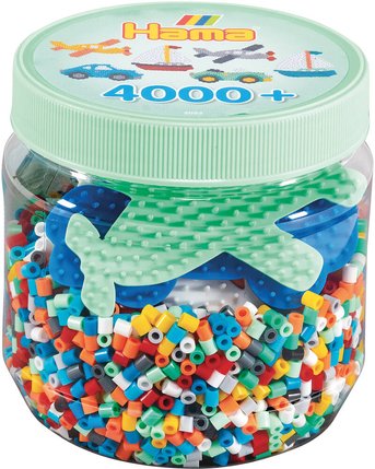 Pot de 4000 perles à repasser Hama Midi