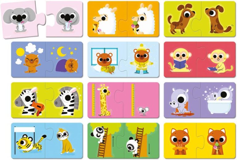 Puzzles Les Contraires Janod, 12 duos