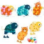 Collage de pompons Djeco Animaux