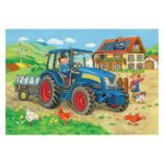 Puzzles 2 x 12 pièces Chantier et Ferme Ravensburger