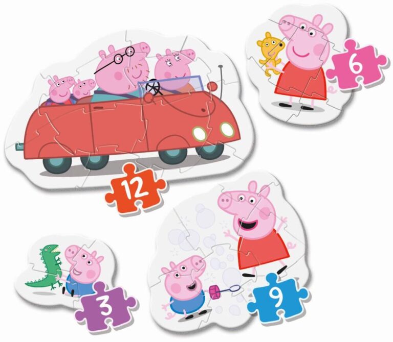 Puzzle Peppa Pig 3-6-9-12 pièces Clementoni