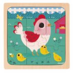 Puzzle Poulette Henriette Janod, 9 pièces