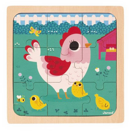 Puzzle Poulette Henriette Janod, 9 pièces