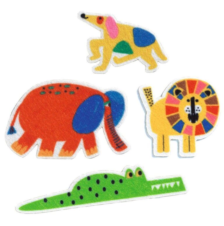 60 gommettes en feutrine Djeco Des Animaux Partout