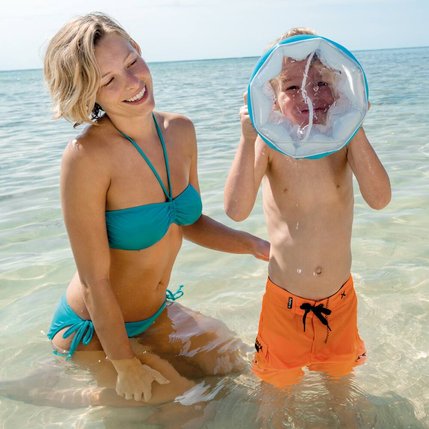 Seau de plage gonflable Intex à fond transparent