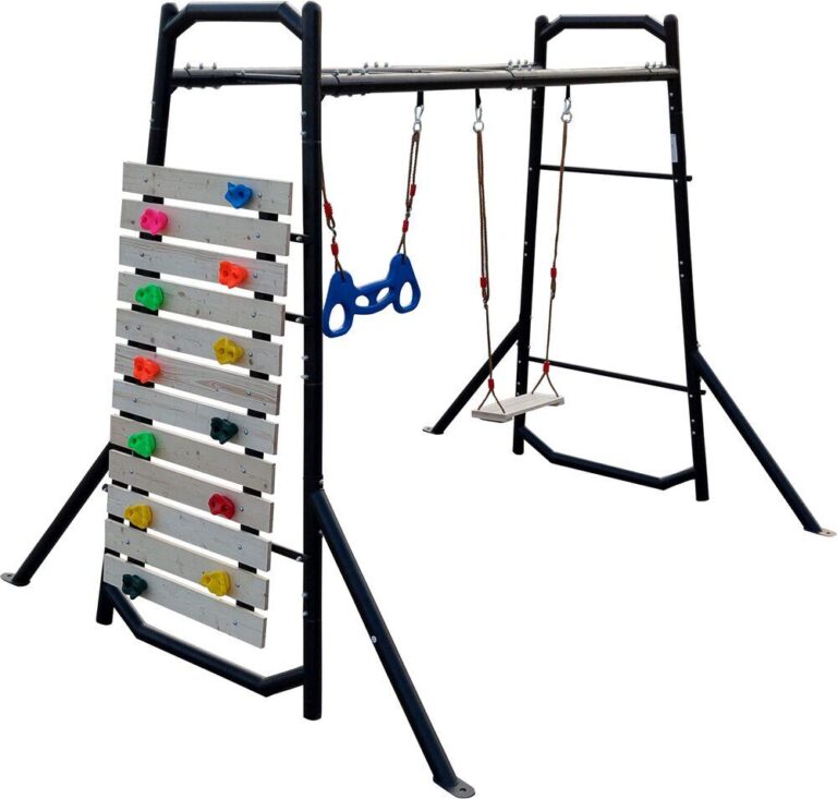 Portique avec mur d&rsquo;escalade Cap barre de singe