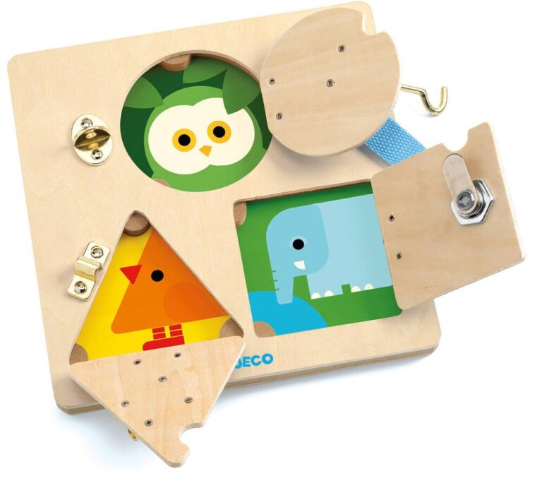 Planche à verrous Montessori Djeco Lockbasic