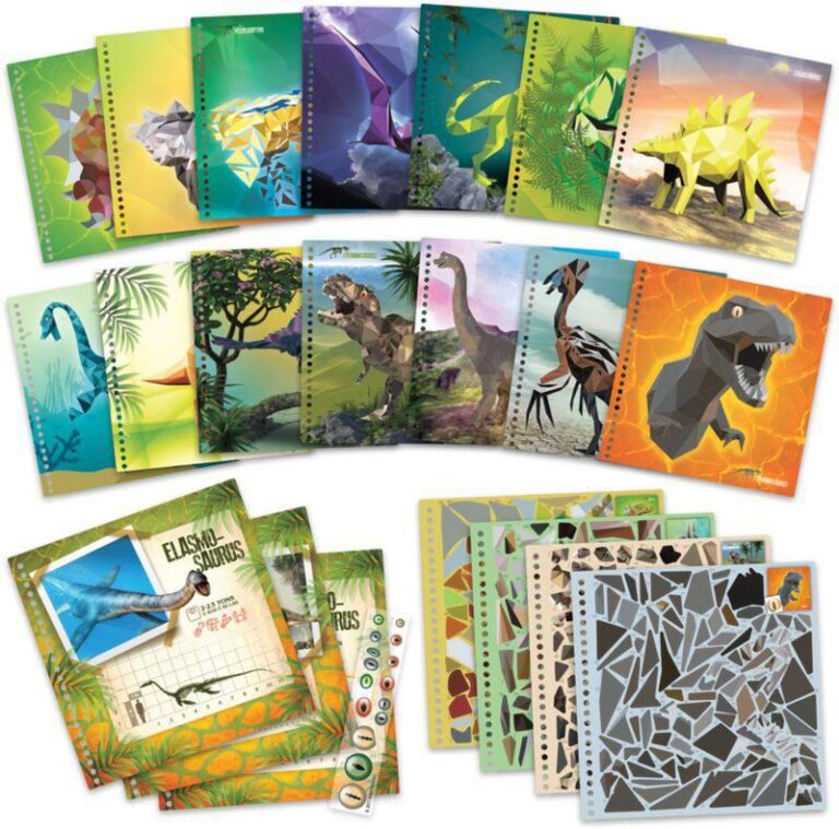 Carnet de stickers par numéros Dinosart