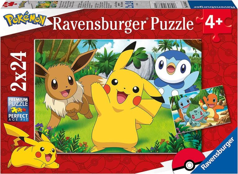 Puzzles 2 x 24 pièces Pokémon Pikachu et ses amis Ravensburger