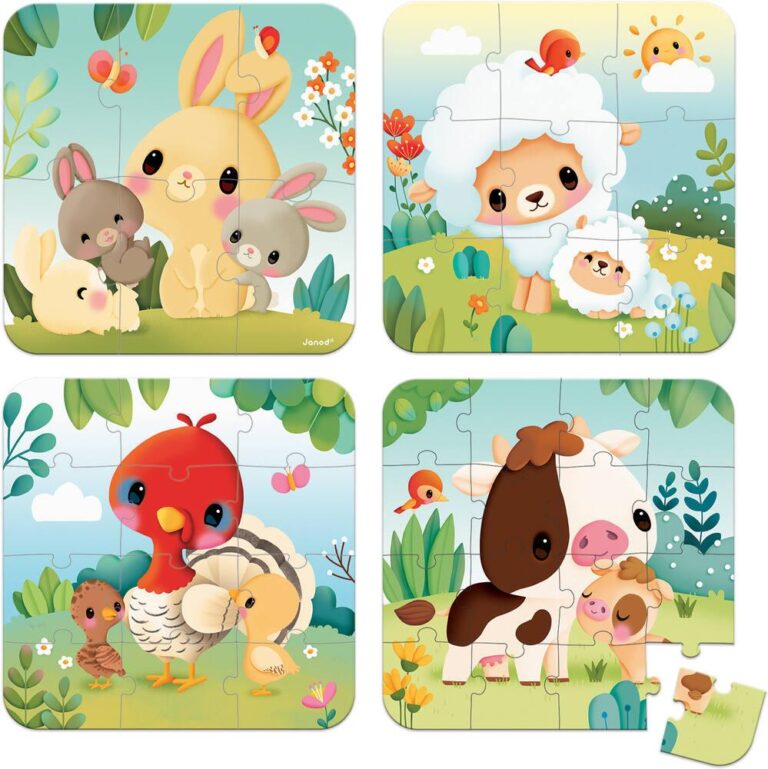 Puzzles évolutifs Animaux de la ferme Janod