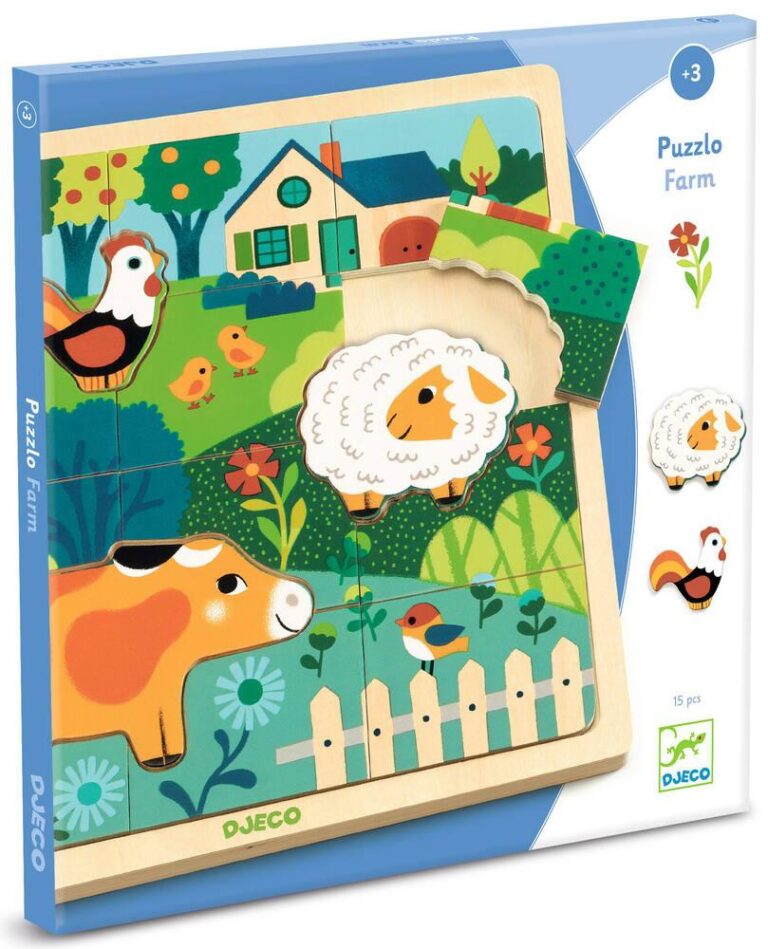 Puzzlo Farm Djeco, 12 pièces