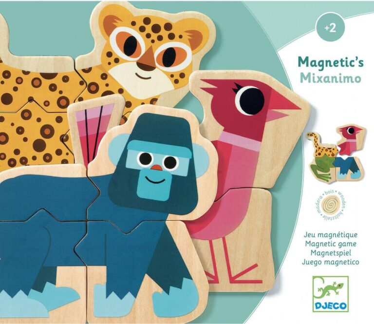 Magnetic&rsquo;s Mixanimo Djeco, coffret de magnets en bois