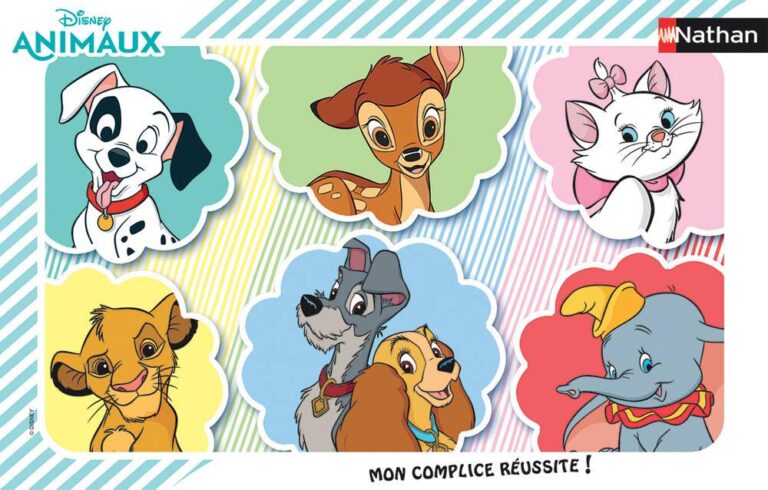 Puzzle Cadre 15 pièces Portraits des animaux Disney Nathan