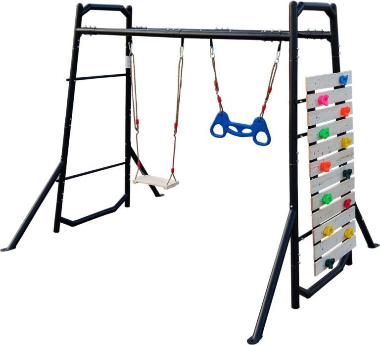 Portique avec mur d&rsquo;escalade Cap barre de singe