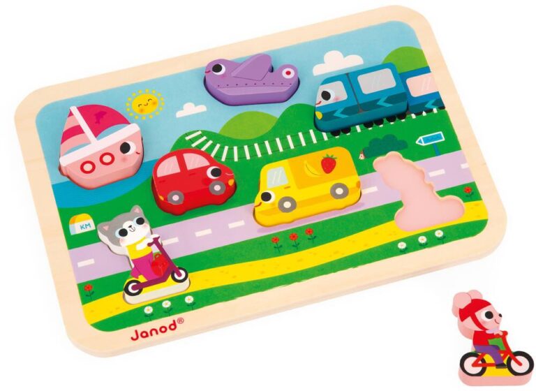 Chunky puzzle Véhicules Janod, 7 pièces