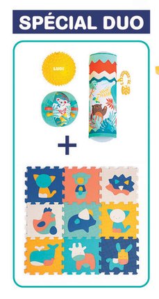 Coffret sensoriel 9 dalles Animaux Ludi